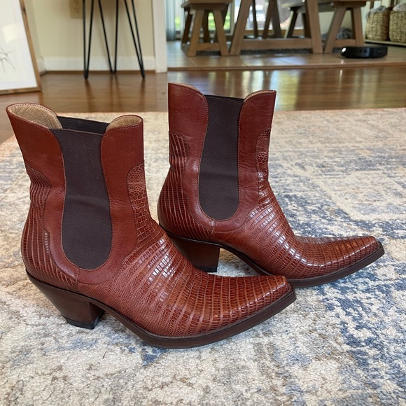 Roberto Boticcelli Snake Skin Leather Boots | Size 6.5 - Picture 2 of 5